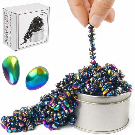 Magnetic Balls, Ferrite Putty, Over 550 PCS Ferrite Magnetic Putty Sensory Toys, Fidget Toys for Adults, Desk Magnetic Beads Desk Toys for Office Stress/Anxiety Relief with Box (Colourful)