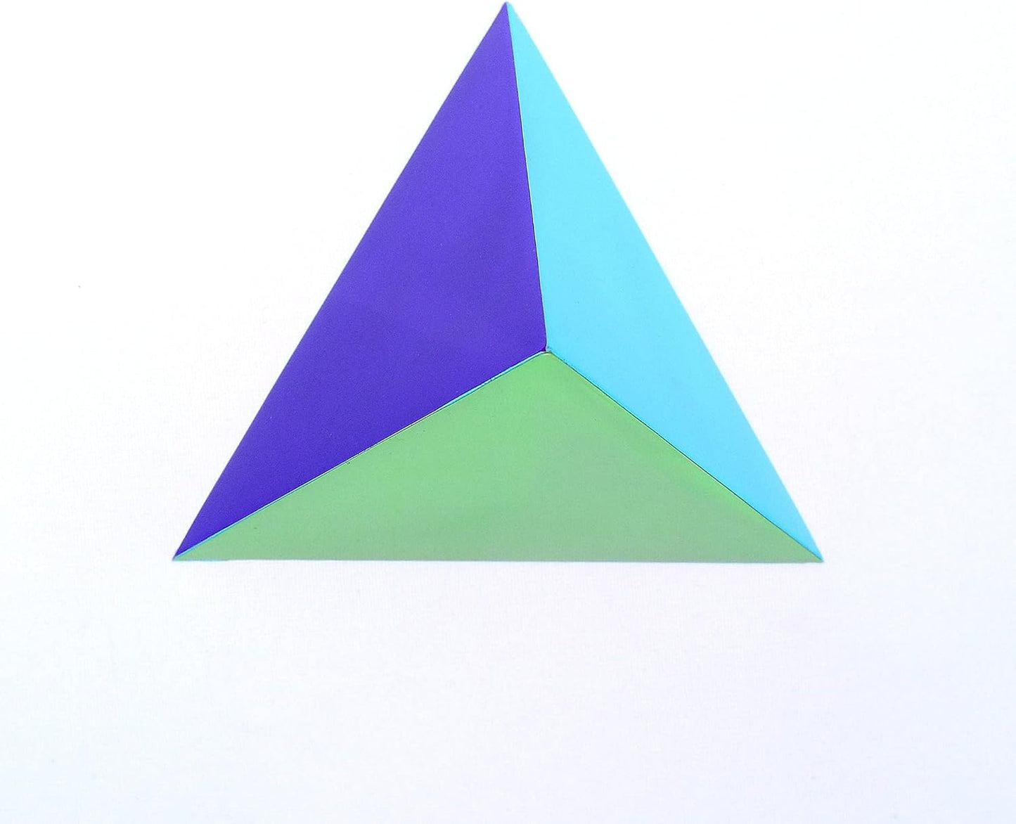 CMY Cubes The Ignis (50mm) - Cyan, Magenta & Yellow Polyhedron - Subtractive Color Mixing Optical Tetrahedron - Teaches Subtractive Color Mixing - Educational, Physics & Kinetic Art Desk Object