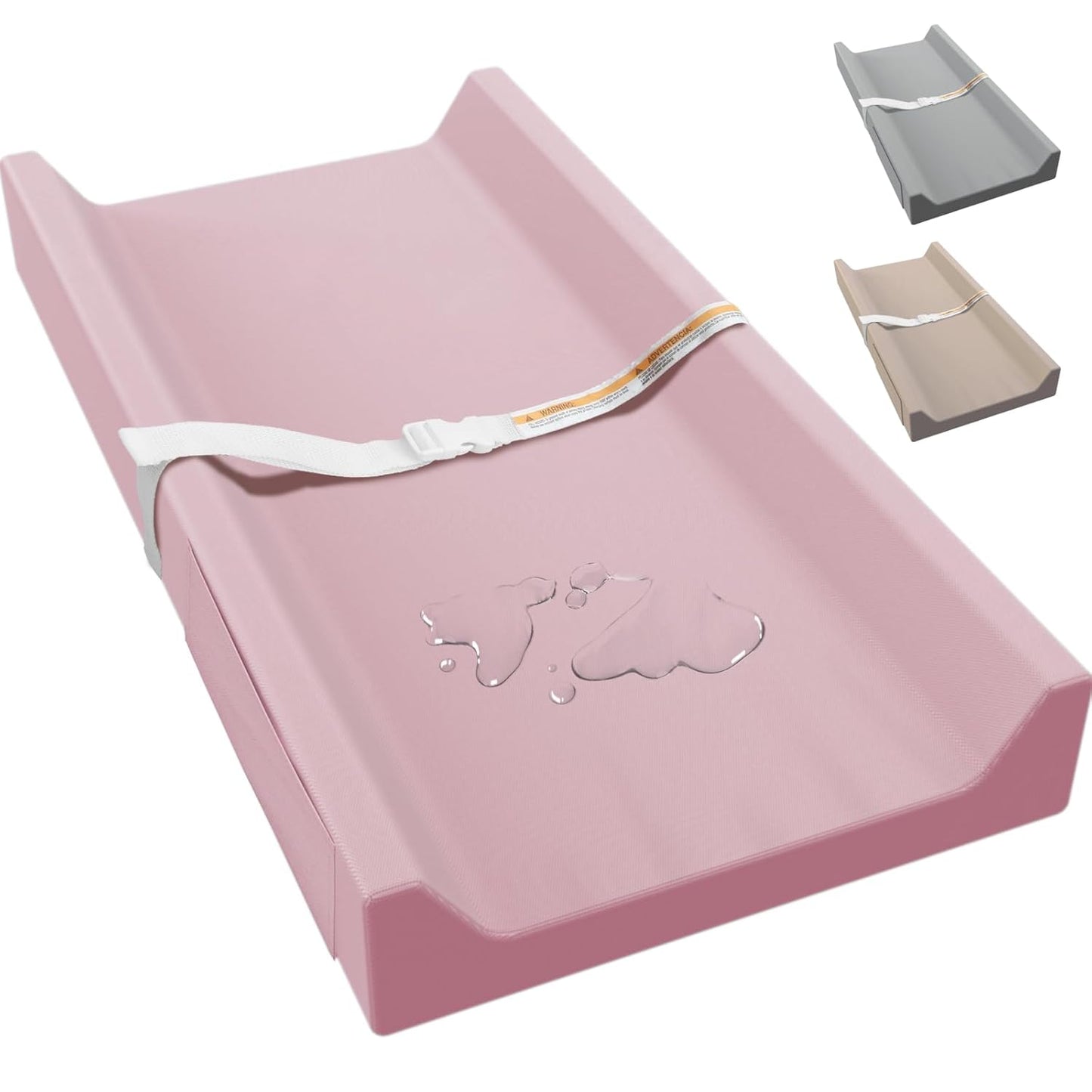 Vegan Leather Baby Changing Pad, Waterproof & Wipeable Soft Diaper Changing Mat 32“ x 16.6" Comfortable Infant Changing Station for Dresser & Table