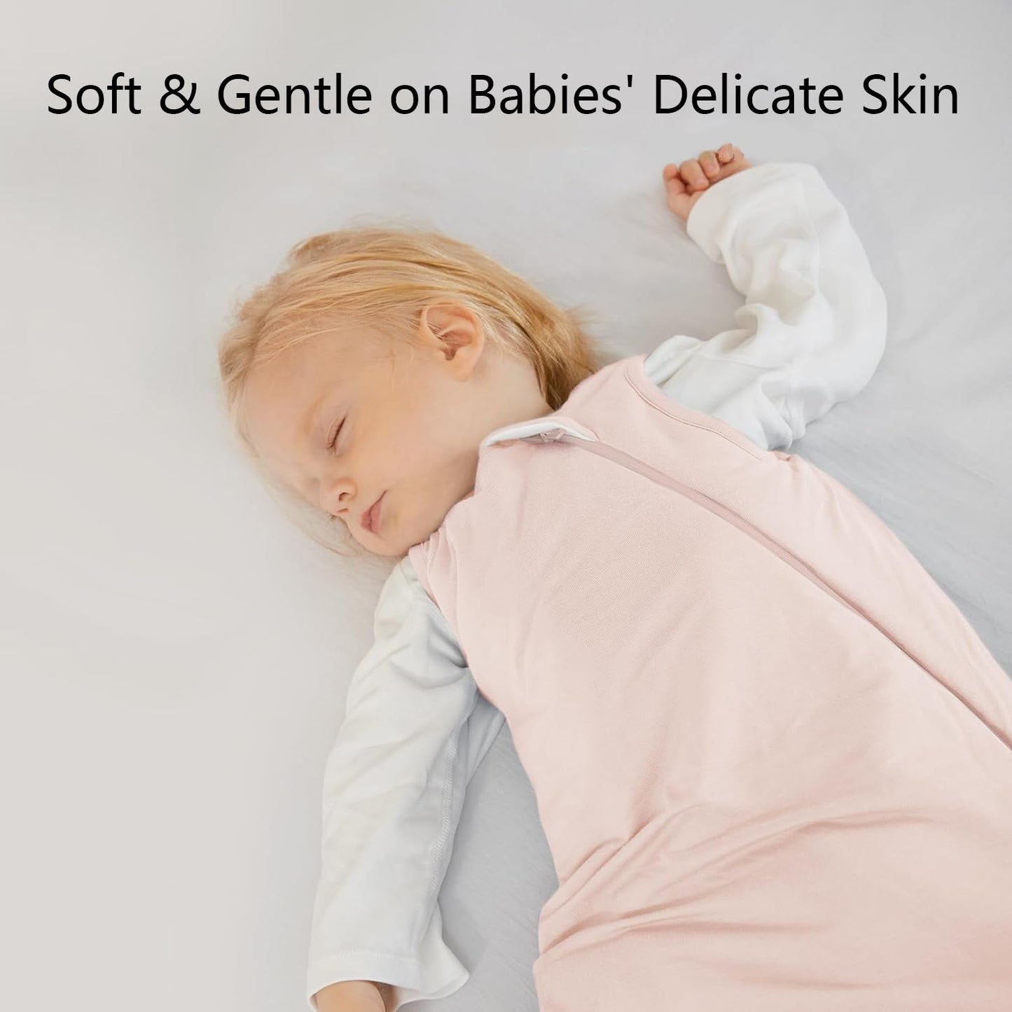 BubblePanda Rayon Made from Bamboo Sleep Sack 0-6 Months 0.5 Tog Soft Newborn Sleep Sack 3-6 Months for Infant Babies 2-Way Zipper Wearable Blanket Baby 0-3 Months