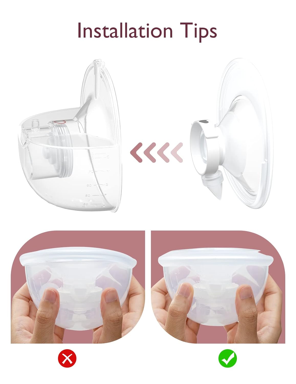 Momcozy Full Set Collector Cup Only Compatible with Momcozy M5 NOT for Others. Original M5 Breast Pump Replacement Accessories (160ml, with Double-Sealed Flange 24mm)