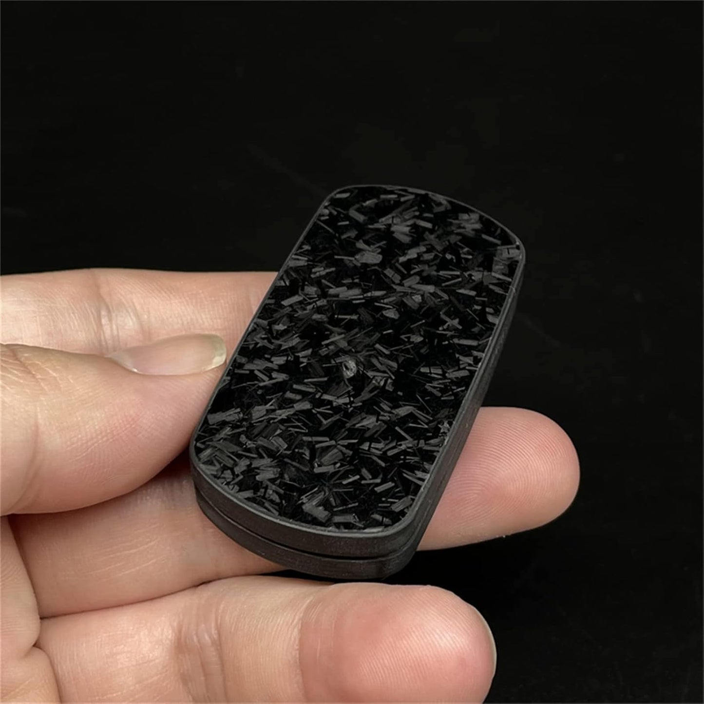 Rectangular Block Carbon Fiber Push Haptic Slider Adult Fidget Toys EDC ADHD Tool Anti-Anxiety Fidget Slider Stress Relief Toys Cool Stuff for Men (Forged Texture)