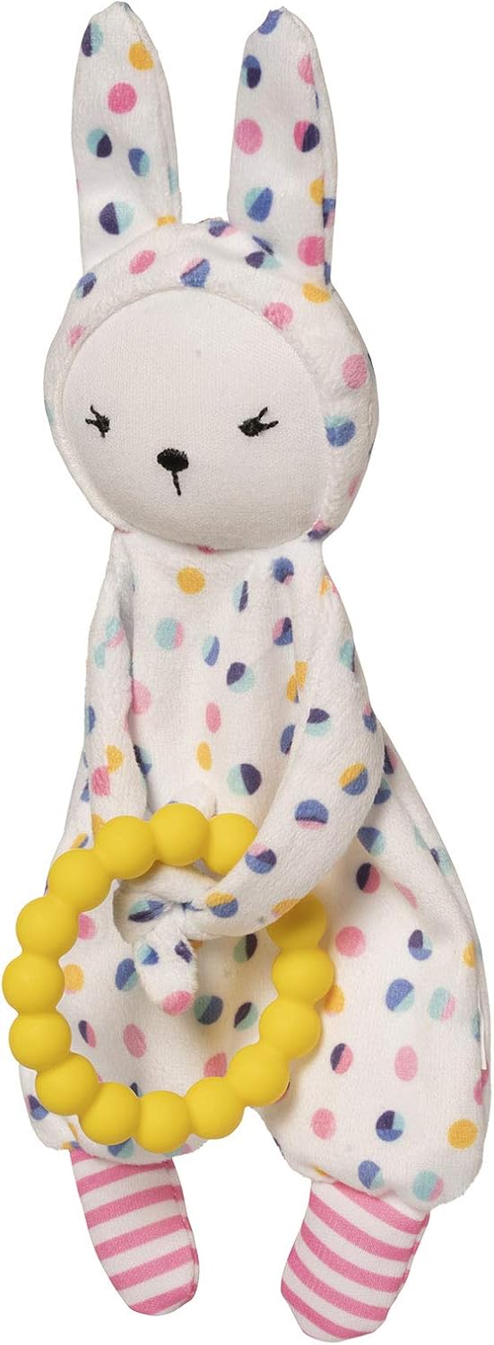 Manhattan Toy Cherry Blossom Days Baby Bunny Soothing Mini Blankie with Removable Silicone Teether Multi