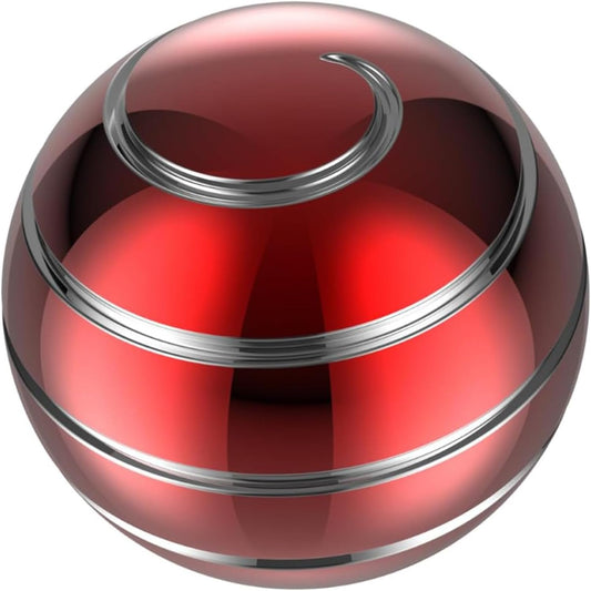 Kinetic Desk Spinning Ball, 2.17'' Kinetic Desk Toys for Office for Adults, Fidget Toys for Party Favors, Christmas Stocking Stuffers, Easter Basket (55MM, Red A)