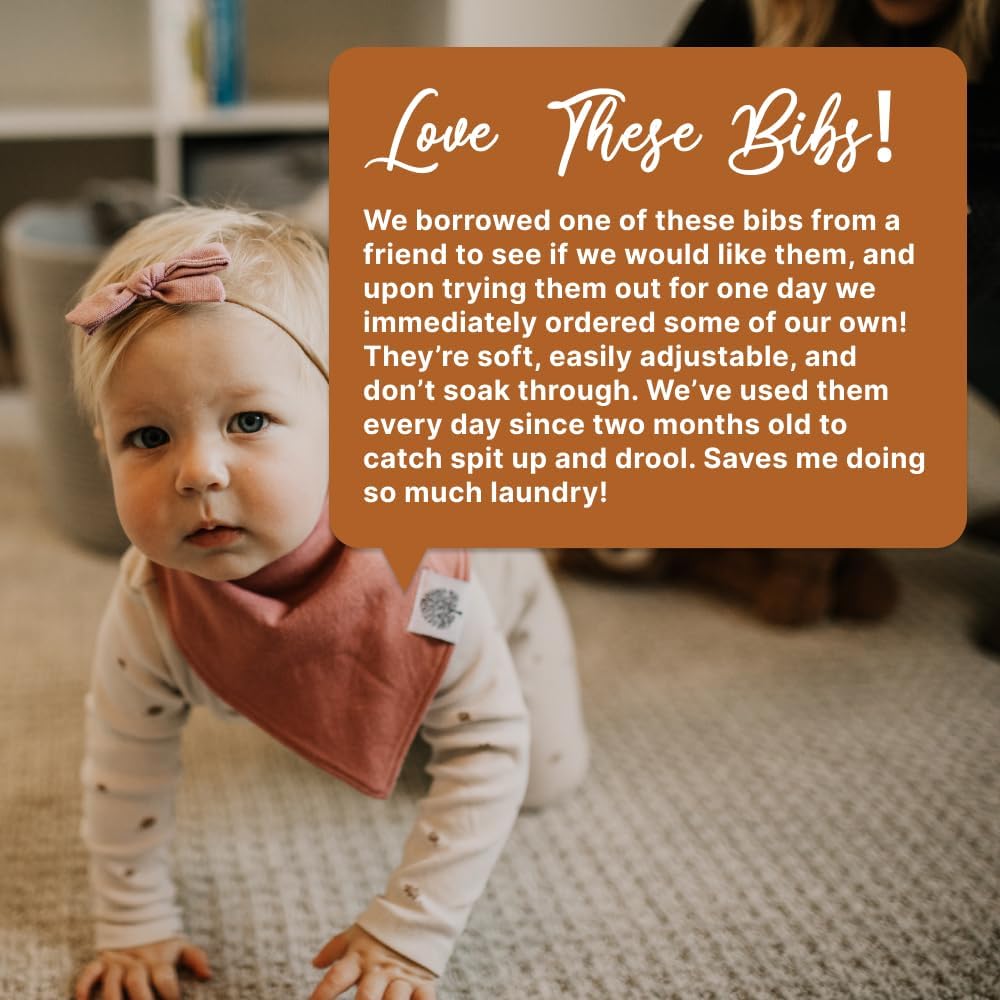 Parker Baby Bandana Drool Bibs 8 Pack Baby Bibs for Boys, Girls, Unisex - Soft & Stylish Teething Bibs for Babies