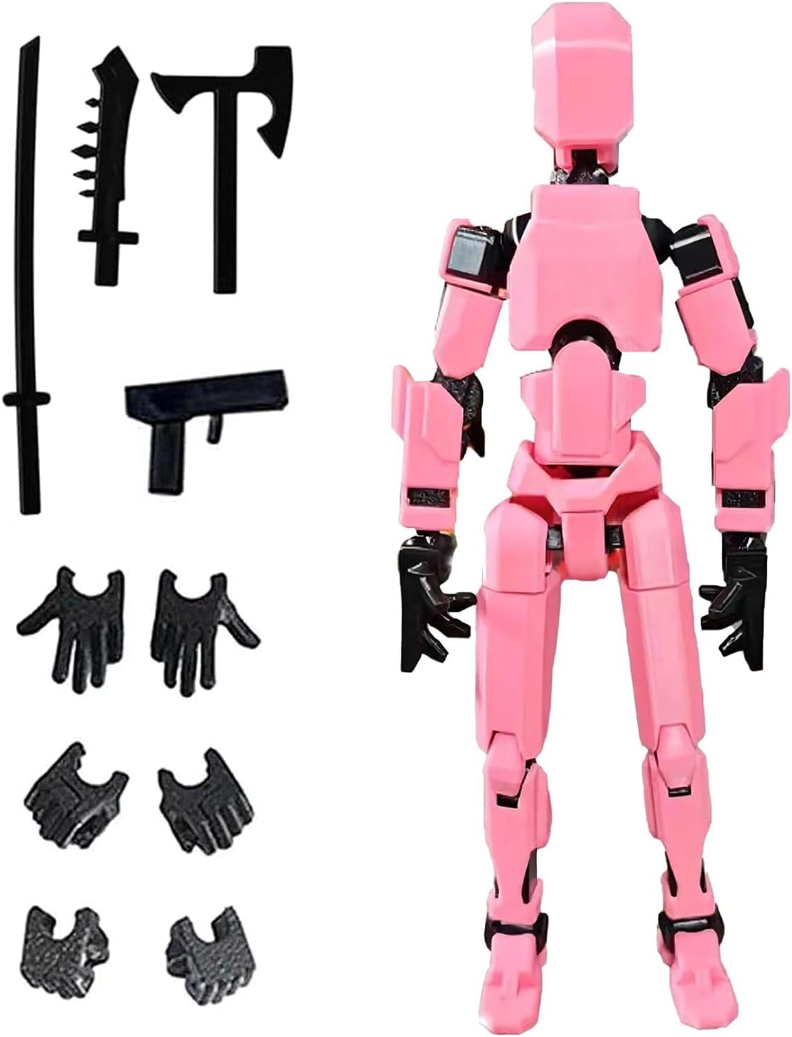 Titan 13 Action Figure, T13 Action Figures 3D Printed Multi-Jointed Movable, Nova 13 Action Figure Lucky 13 Action Figure Dummy 13 Action Figure, Game Gifts Valentines Gifts (Prink)