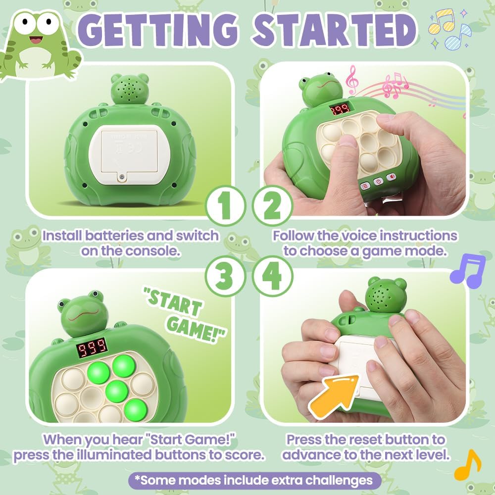 Pop Fidget Toys, with Led Screen Handheld Puzzle Games Sensory Toys, Party Fillers, for Kid/Teens Girls and Boys Travel Toys Easter Basket Stuffers Party Favors