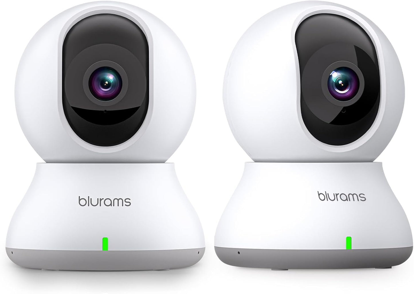 blurams Cameras for Home Security, 2K Indoor Camera 360° Pet Camera with Phone App, Motion Tracking, 2-Way Audio, IR Night Vision, Siren, Works with Alexa & Google Assistant