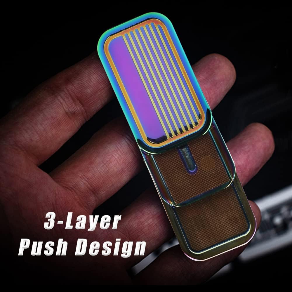 STONESTAR CP3 Fidget Slider - Magnetic Metal Fidget Toys Stress Relief Toy, Men’s EDC Fidget Toy Haptic Coin Office Desk Toys Gifts for Adults (Colorful)