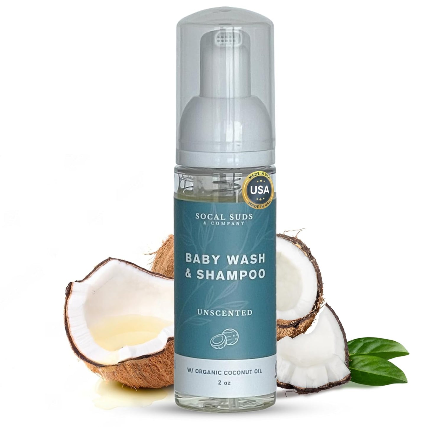 SoCal Suds & Company 2oz Organic Foaming Baby Wash & Shampoo - Fragrance Free