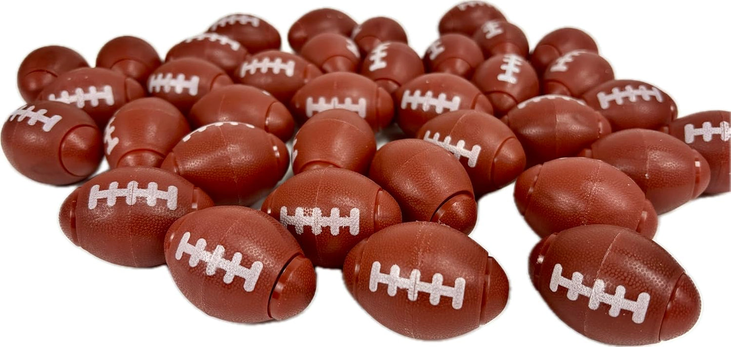 GIFTEXPRESS Football Fidget Spinners - 36 Piece Brown Color Kids 2" Party Favor Toys - Bulk Mini Foot Ball Stress Toy for Boys & Girls Birthday Gift