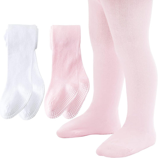 Mini angel Baby Tights Non Slip Baby Girl Tights Plain/Shoe-Look Leggings Seamless Pantyhose Warm Cotton Leggings Non-Skid