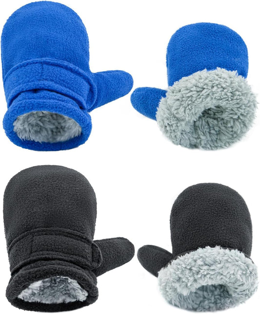 BAVST Baby Toddler Winter Mittens Girls Warm Fleece Lined Gloves Kids Sherpa Lined Mittens for Boys