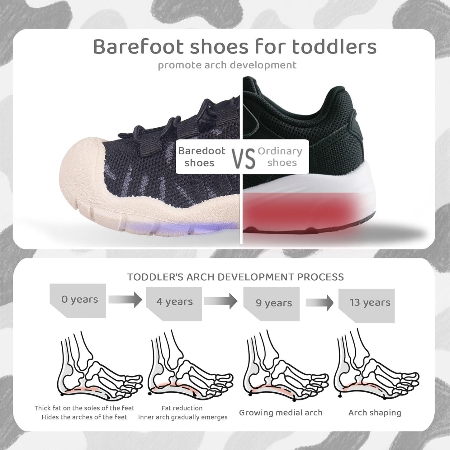 Baby First-Walking Shoes 1-4 Years Kid Shoes Trainers Toddler Infant Boys Girls Soft Sole Non Slip Cotton Canvas Mesh Breathable Lightweight TPR Material Slip-on Sneakers Outdoor