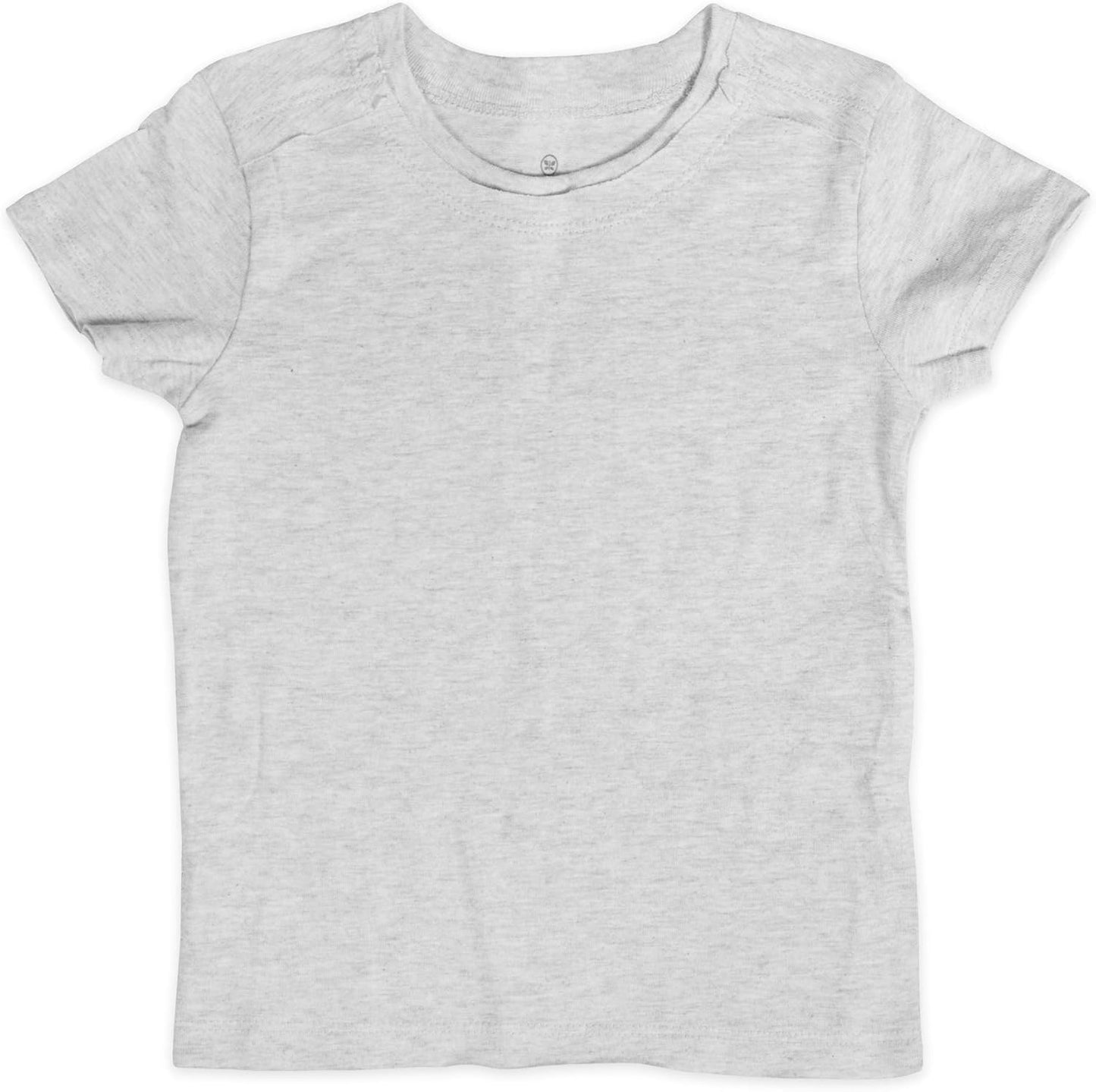 HonestBaby 5-Pack Short Sleeve T-Shirts 100% Organic Cotton Baby, Toddler, Little Kid, Boy, Girl, Unisex