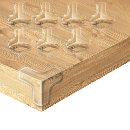 8 Pack Corner Protectors, Clear Table Corner Guards Protectors Baby Proof Furniture Corners & Edges Safety Bumpers Covers, T Shaped 1.4x1.4x1.4 in