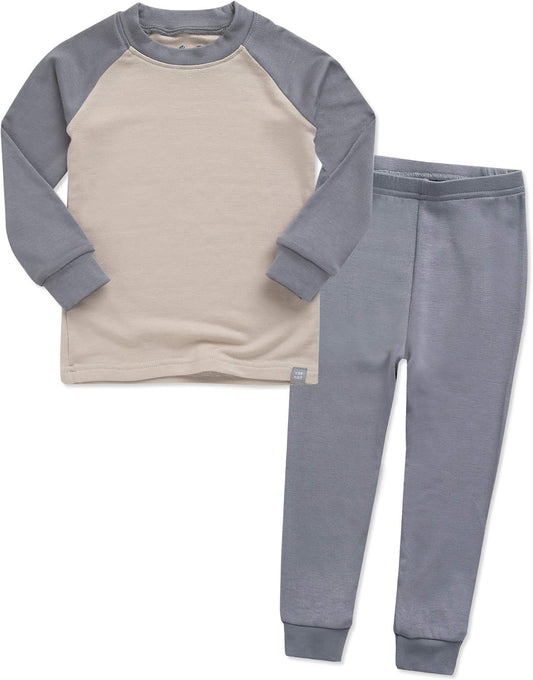 VAENAIT 6M-12Y Toddler Toddler Kids Toddler Girls Boys Soft Comfy Modal Tencel Solid Raglan Sleepwear Pajamas Pjs 2pcs Set