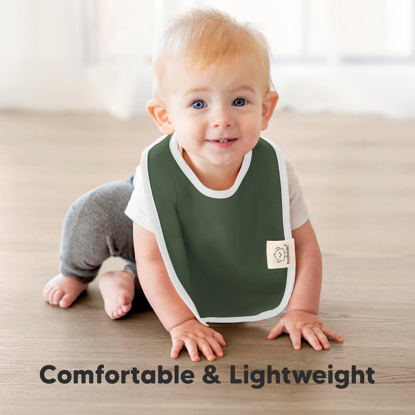 KeaBabies 8-Pack Organic Baby Bibs for Boys, Girls - Super Absorbent Cotton Drool Bibs for Baby Girl & Boy, Teething Toddler, Drooling Newborn, Ultra Soft & Machine Washable (Crossroads)