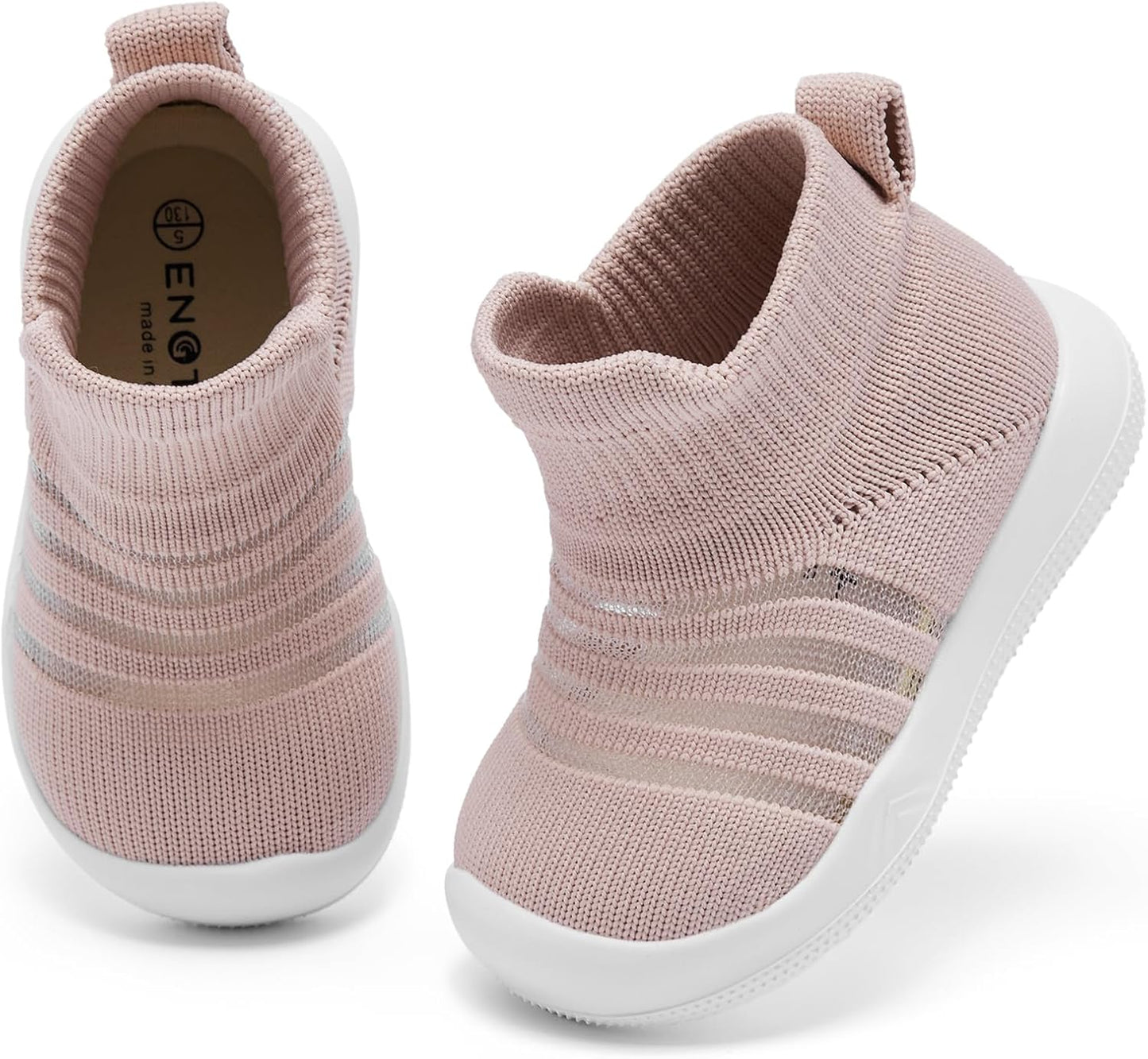 Engtoy Baby Shoes & Socks - Non-Slip Breathable Slippers with Soft Rubber Sole - Baby Boys & Girls Slip On Sneakers