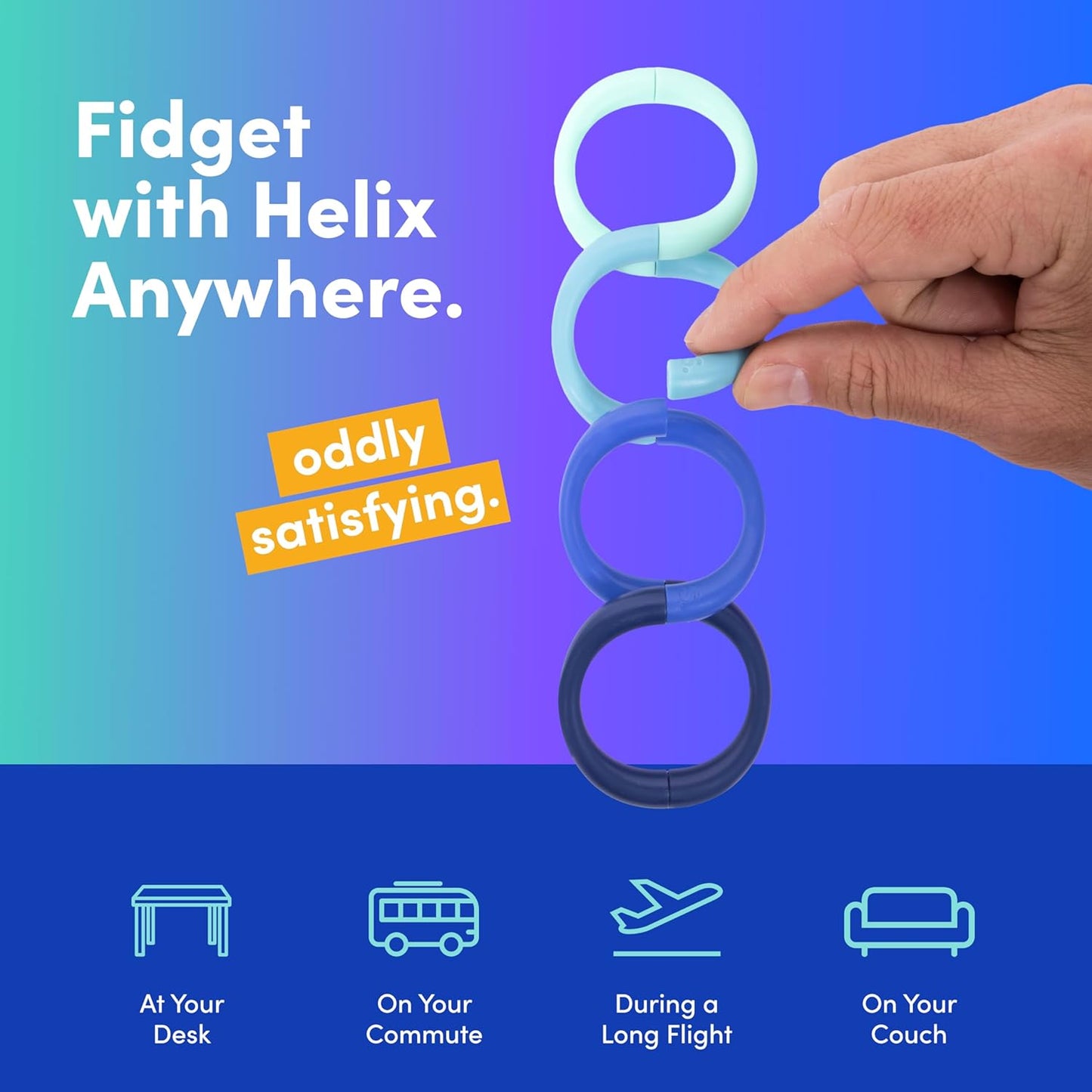 Speks Helix Fidget Toy for Adults and Desk Toy for Office - Wave