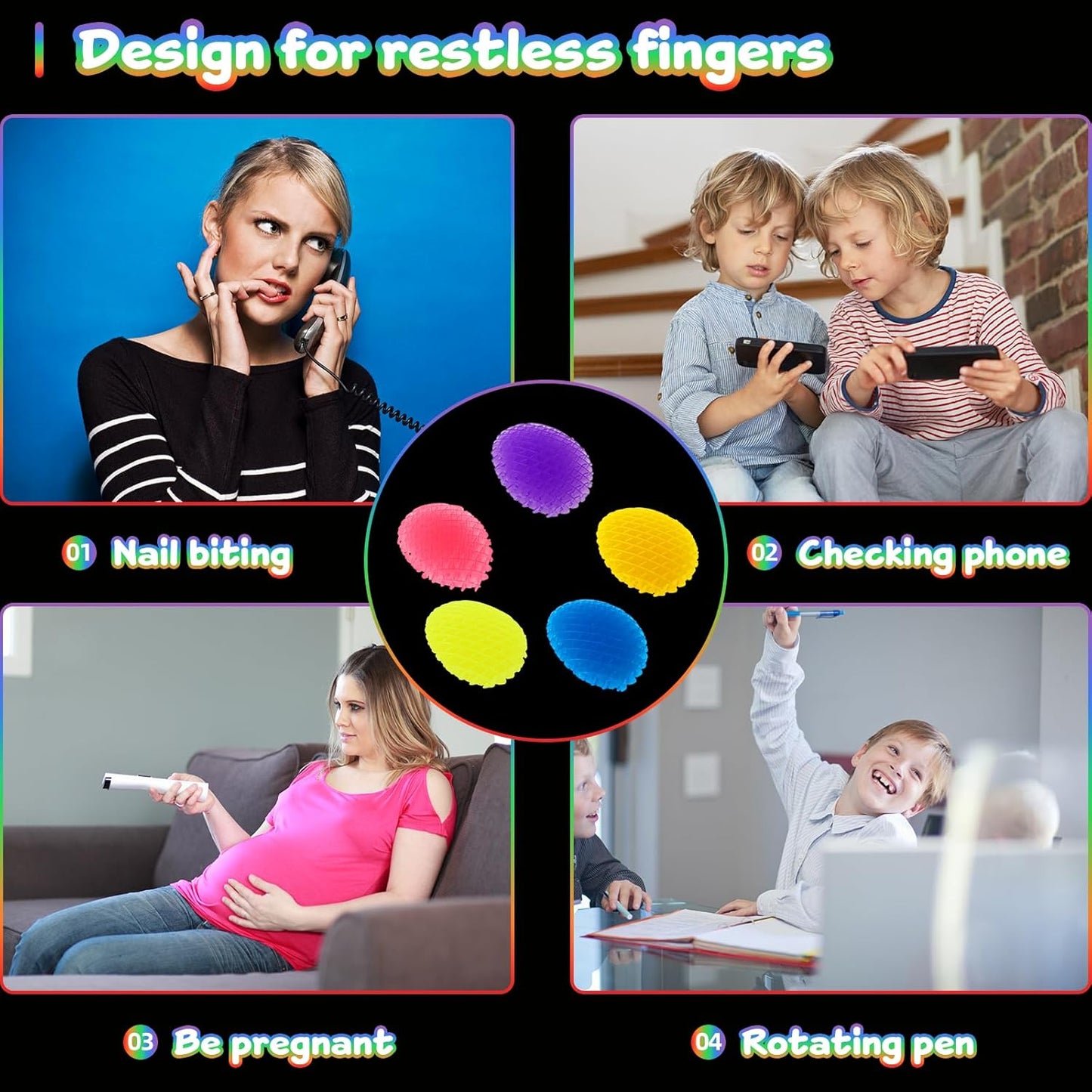 Night Glow Worm Fidget Toy, Funny Pocket Fidget Toy, Stress Relief Toy, Resistance Fidget Toys Sensory Stress Anxiety Relief Toys for Kids Adults (Bule)