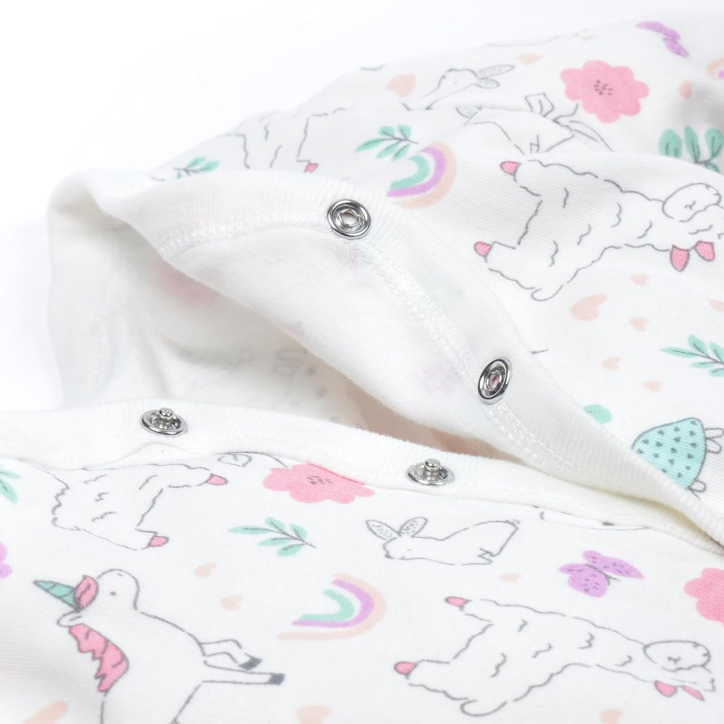 Baby Boys Girls Cotton Footies Multi Pack Long Sleeve Baby Footed One-Piece Jumpsuit Multi Pack