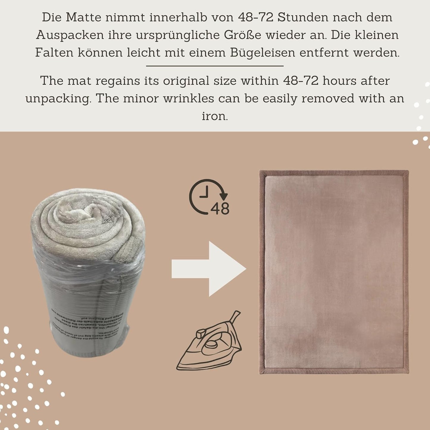 Stylish Coral Velvet Baby Play Mat for Floor 60" x 80" Brown – Soft 1" Thick High-Density Memory Foam Nursery Rug,Kids Rug with Non-Slip Backing for Crawling & Playing, Playroom Rug, Kids Carpet