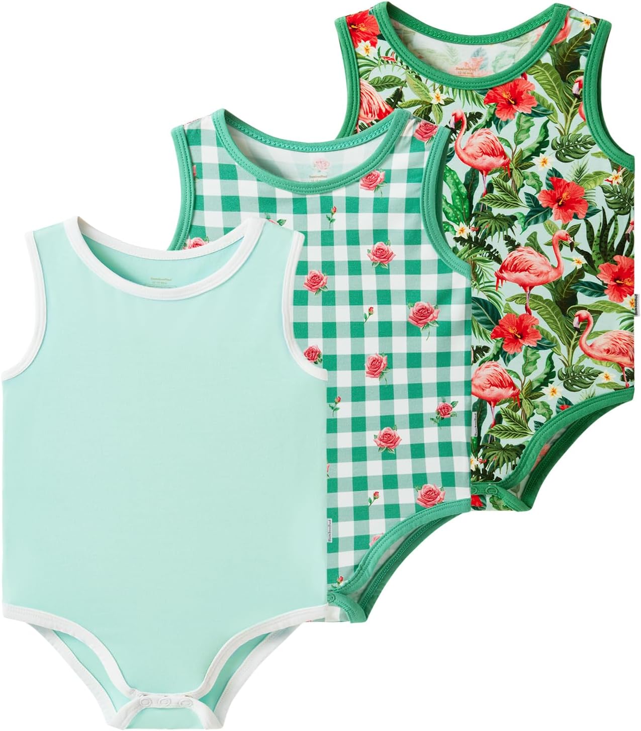 Baby Boy Girl Pajamas Toddler Infant Unisex Sleeveless Sleep Bodysuit Sleepwear Newborn Snap Snug Fit 3-Pack