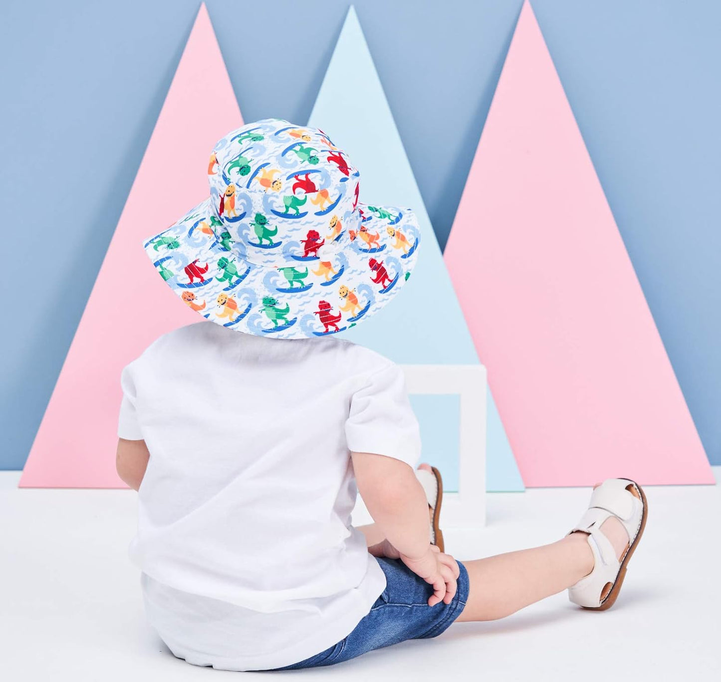 Home Prefer UPF50+ Wide Brim Sun Hat Boys Girls Sun Protection Hat Zoo Beach Swim Safari Bucket Hat for Baby Toddler Kid