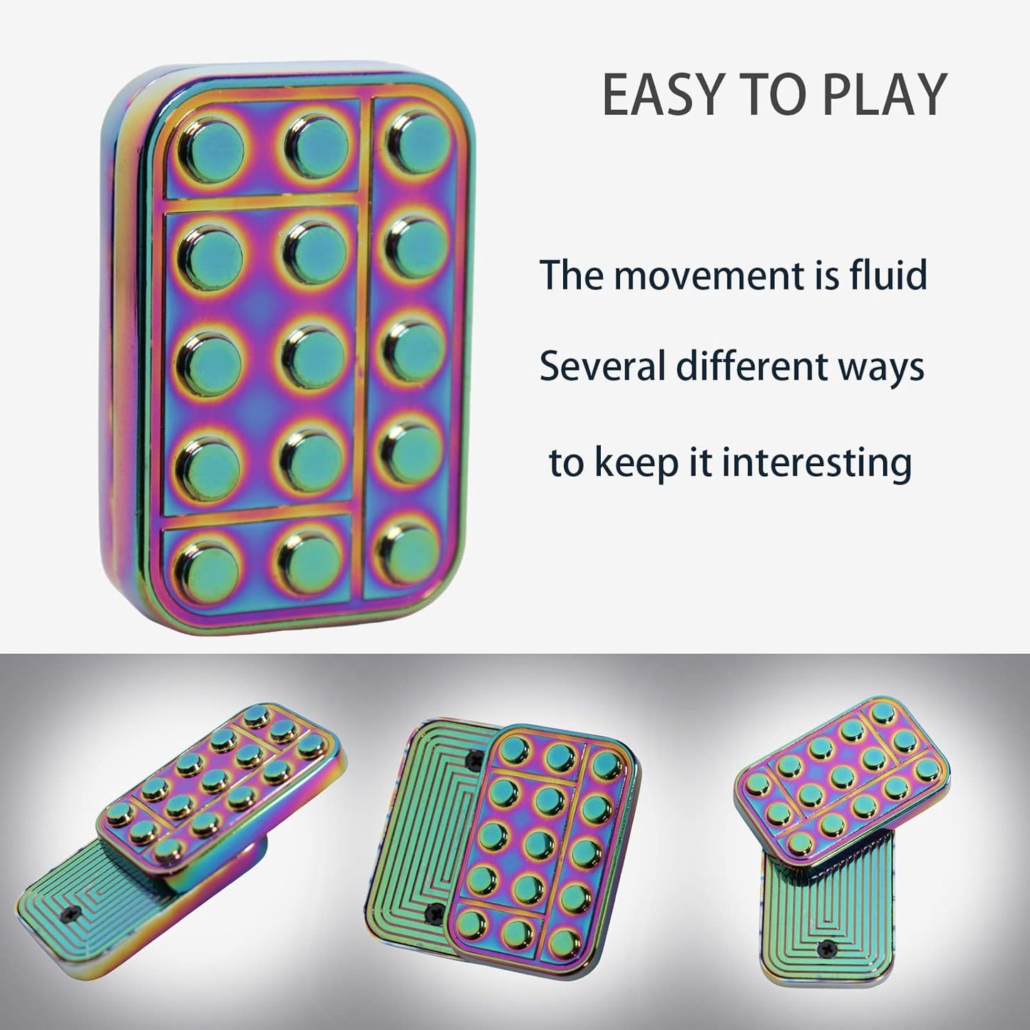 Fidget Toys Adults Metal Fidget Slider Magnetic EDC Haptic Fidget Toys for Adults - Multicolor