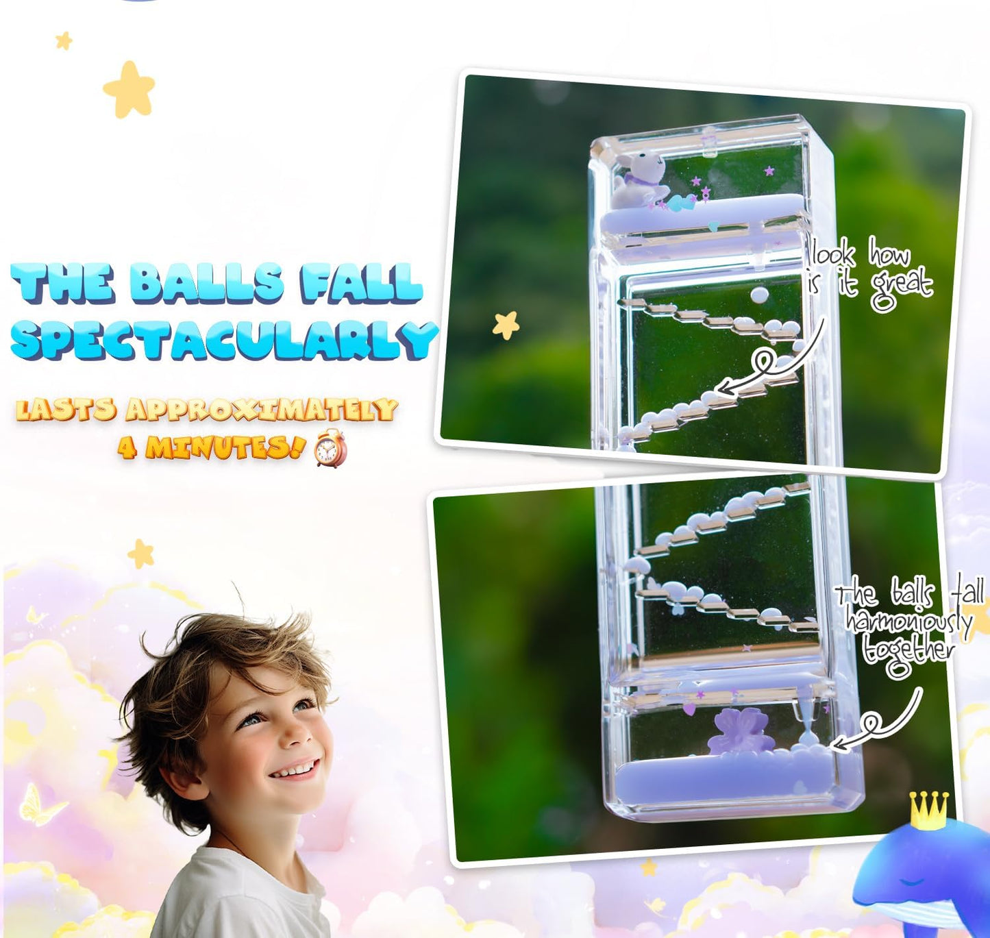 Exclusive Model Liquid Motion Bubbler Timer Soothing Sensory Toy for Relaxation Calming Stress Relief and Sensory Play Perfect for Kids and Adults Unique Desk Decor for Stress and Focus.