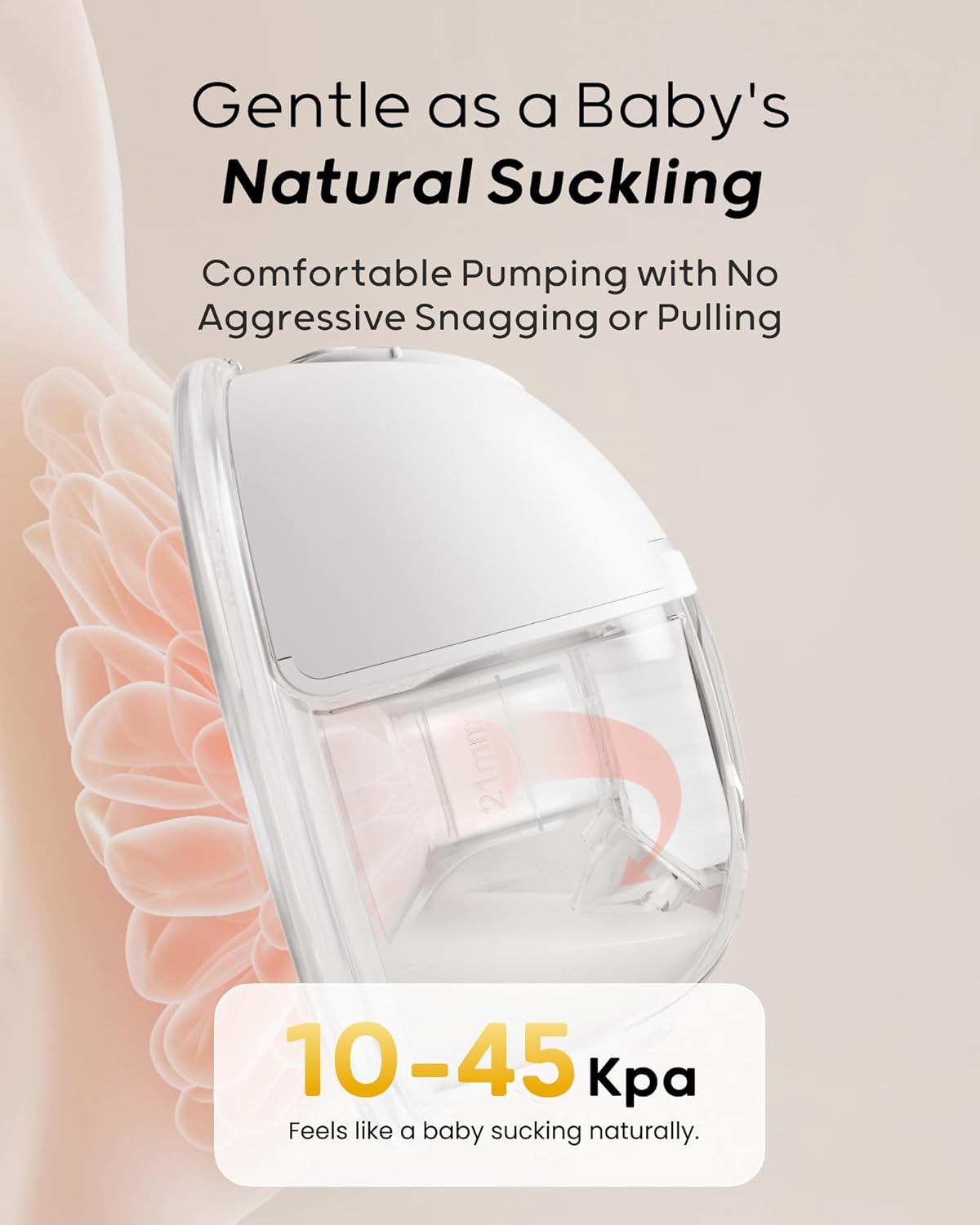 Nuliie Hands-Free Breast Pump, Wearable Breastfeeding Pump 4 Modes 9 Levels with 18/21/24MM Flange, Electric Breast Pump Portable, Replaced Pumping Accessories Included (Ghostwhite, 2 Packs)