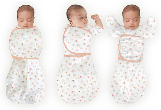 SwaddleDesigns 6-Way Omni Swaddle Sack Arms Up Swaddle for Newborn, More Options to Calm Startle Reflex, Improves Sleep
