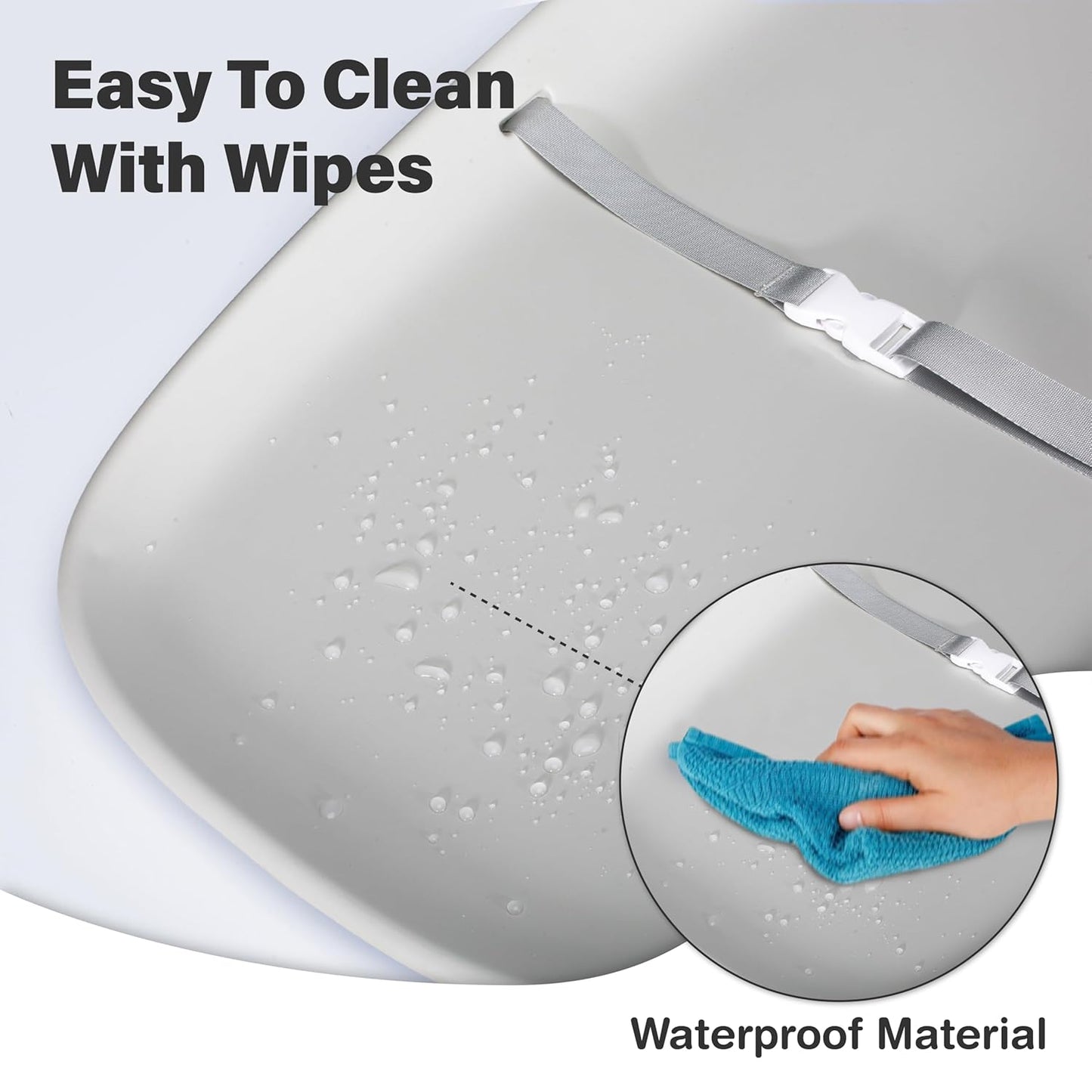 Baby Changing Pad, Soft, Lightweight and Portable, Waterproof and Easy to Clean, Large EVA Cushion for Comfort with Height Scale and Anti Slip Bottom (Grey Without Scale)