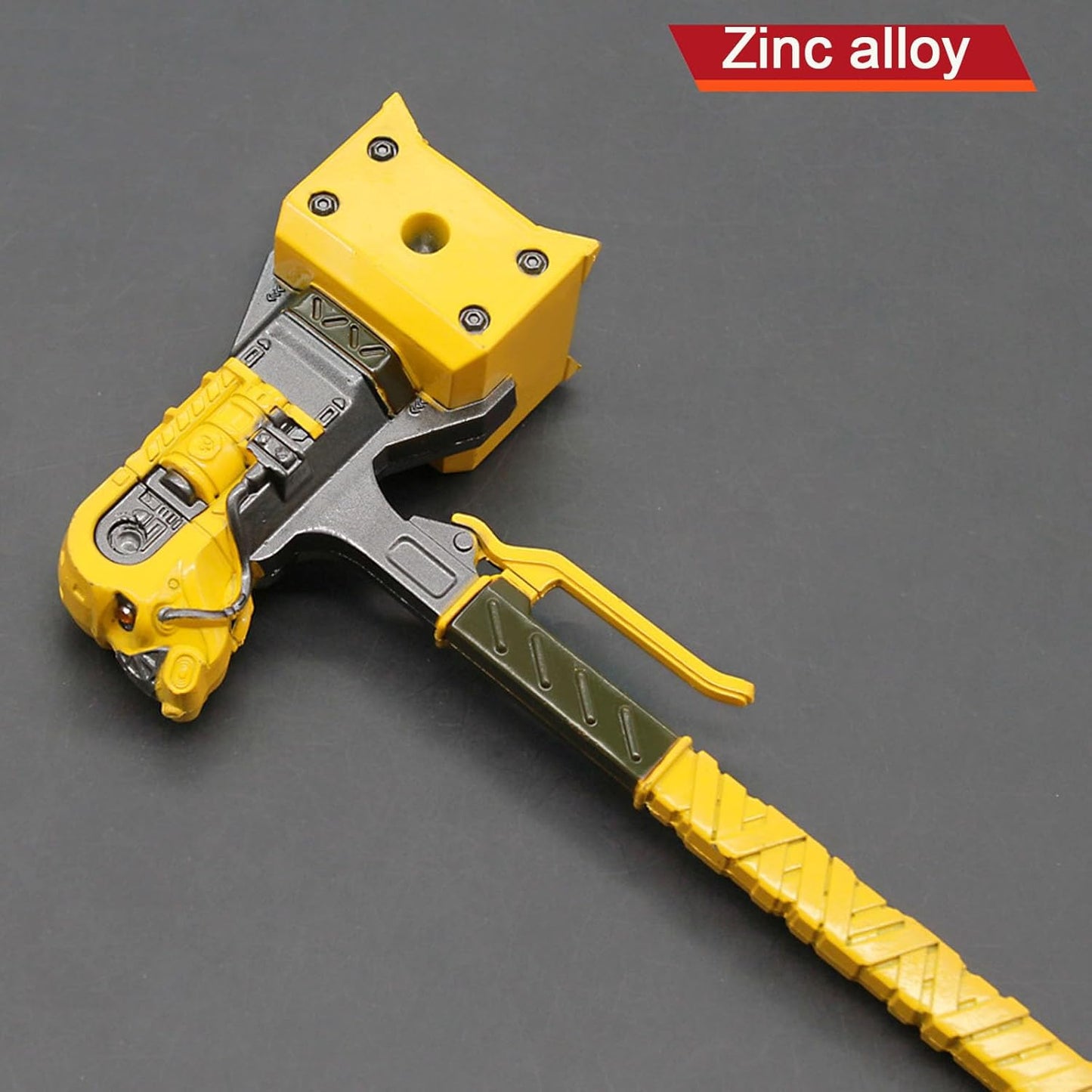 8.7 inches Caustic Heirloom Death Metal Hammer Skeleton Model Collection Desk Decoration Yellow