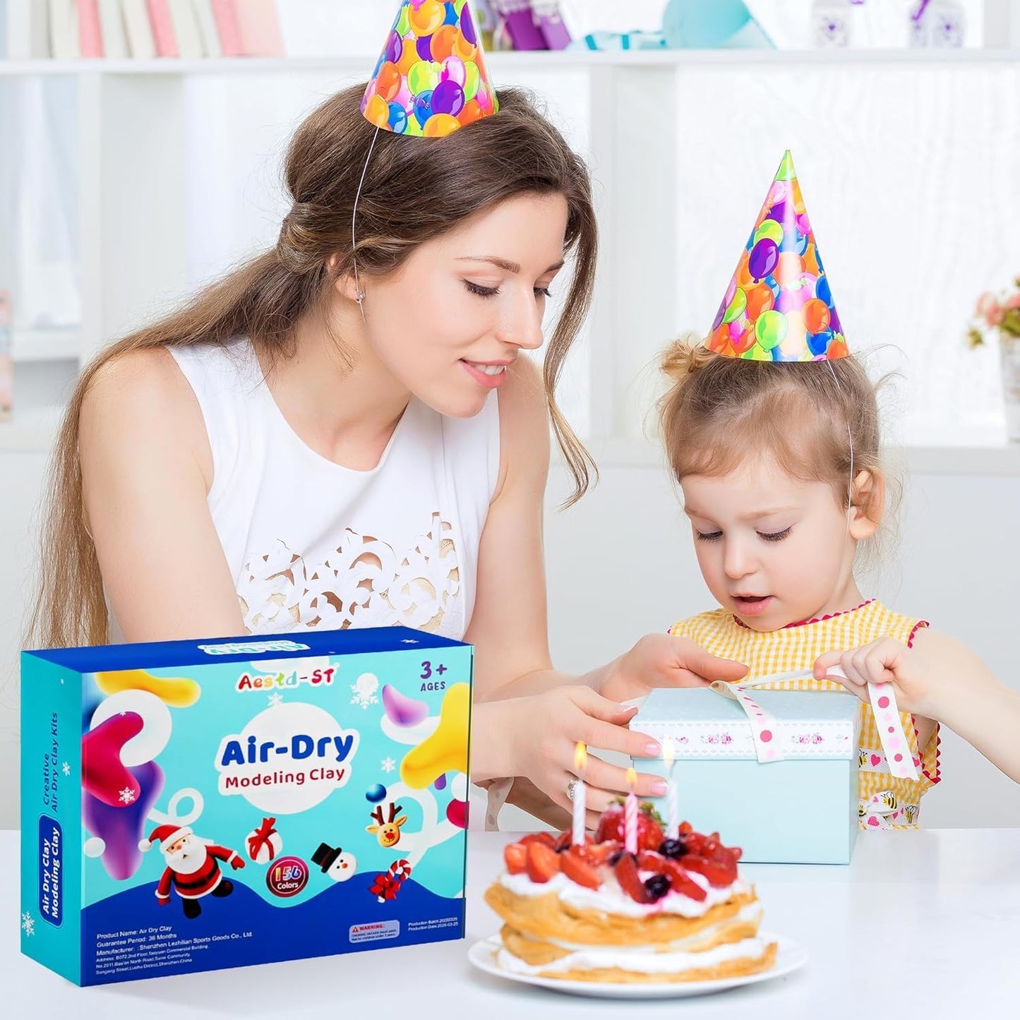 Air Dry Clay 156 Colors, Modeling Clay for Kids, Model Magic Clay, DIY Molding Clay Kit with Sculpting Tools, Soft and Non-Sticky, Arts and Crafts Gift for Boys Girls Kids