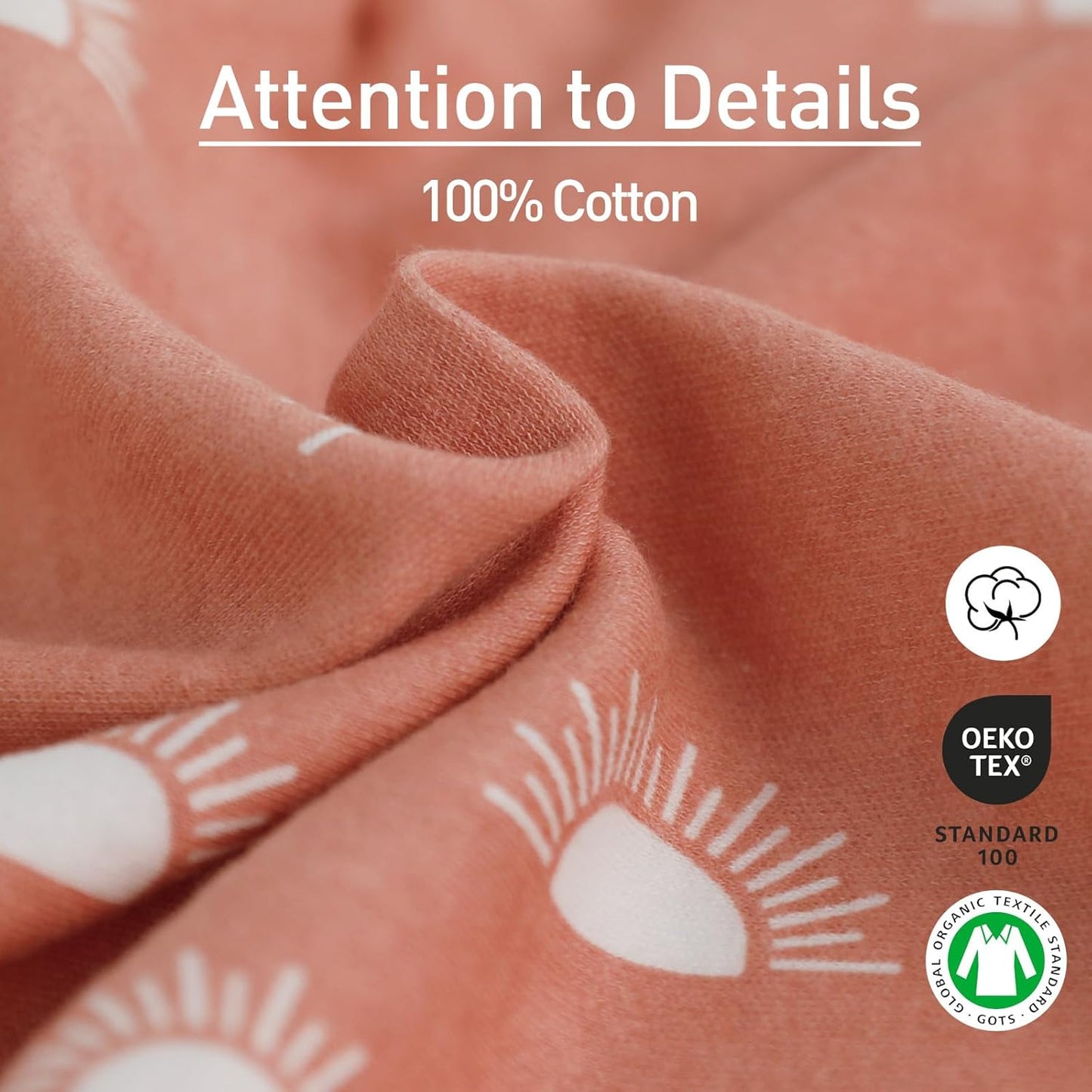 GLLQUEN BABY 3-Pack Organic Baby Swaddle Sleep Sacks for Newborn - Baby Swaddles 0-3 Months, Newborn Swaddling Sack, Rainbow & Sun, Infant Swaddle Blanket Wrap (Small/Medium)