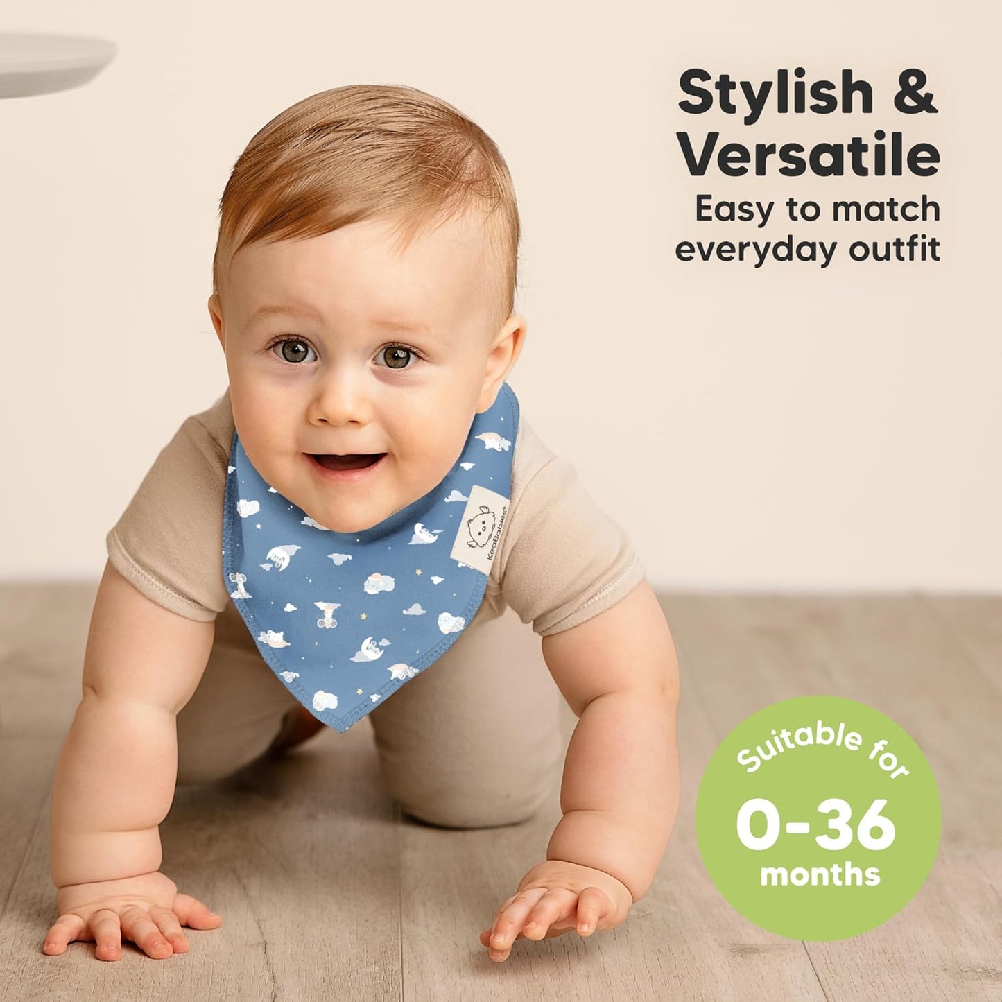 8-Pack Organic Baby Bandana Bibs for Girls - Super Absorbent Triangle Baby Bibs for Drooling and Teething Infant, 100% Cotton Extra Soft for Newborn, Infant 0-36 Months (Dreamers)