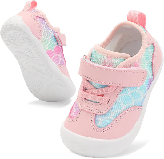 Scurtain Baby Shoes Boy Girl First Walking Shoe Infant Crib Breathable Sneakers Lightweight Barefoot Shoes for Babies