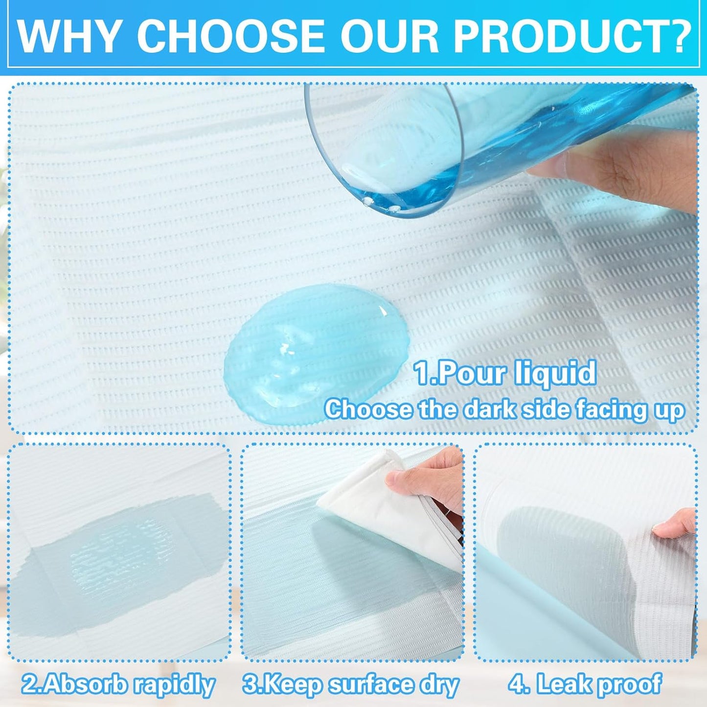 100pcs Disposable Changing Liner 2-ply Baby Changing Station Pad Disposable Changing Pads Diaper Changing Mat Portable Sanitary Liner Refills for Commercial Restrooms (White)