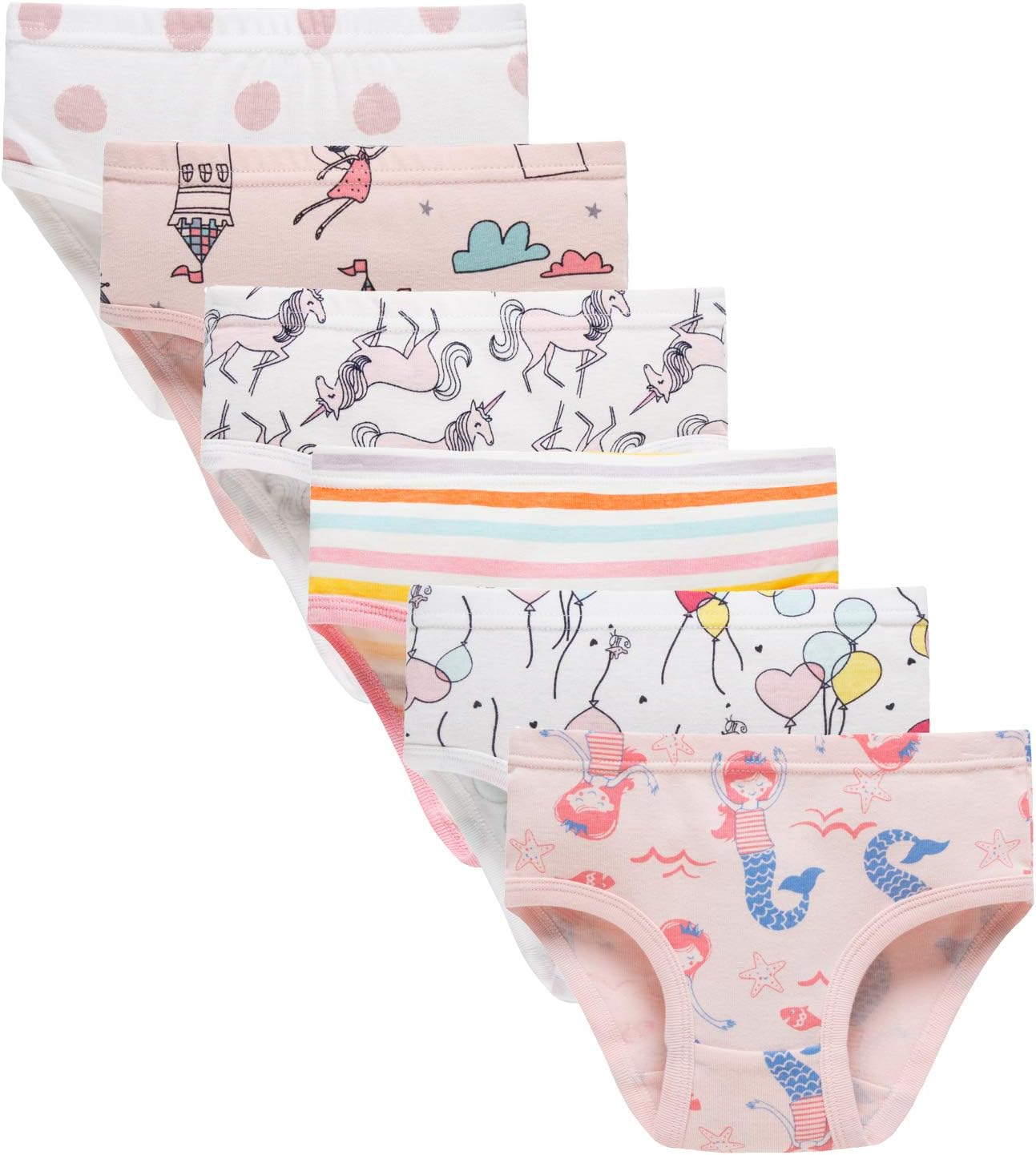 Hahan Girls Soft Panties Toddler Girls Cotton Underwear Kids Briefs