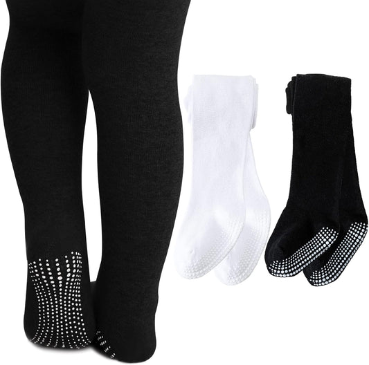 Mini angel Baby Tights Non Slip Baby Girl Tights Plain/Shoe-Look Leggings Seamless Pantyhose Warm Cotton Leggings Non-Skid