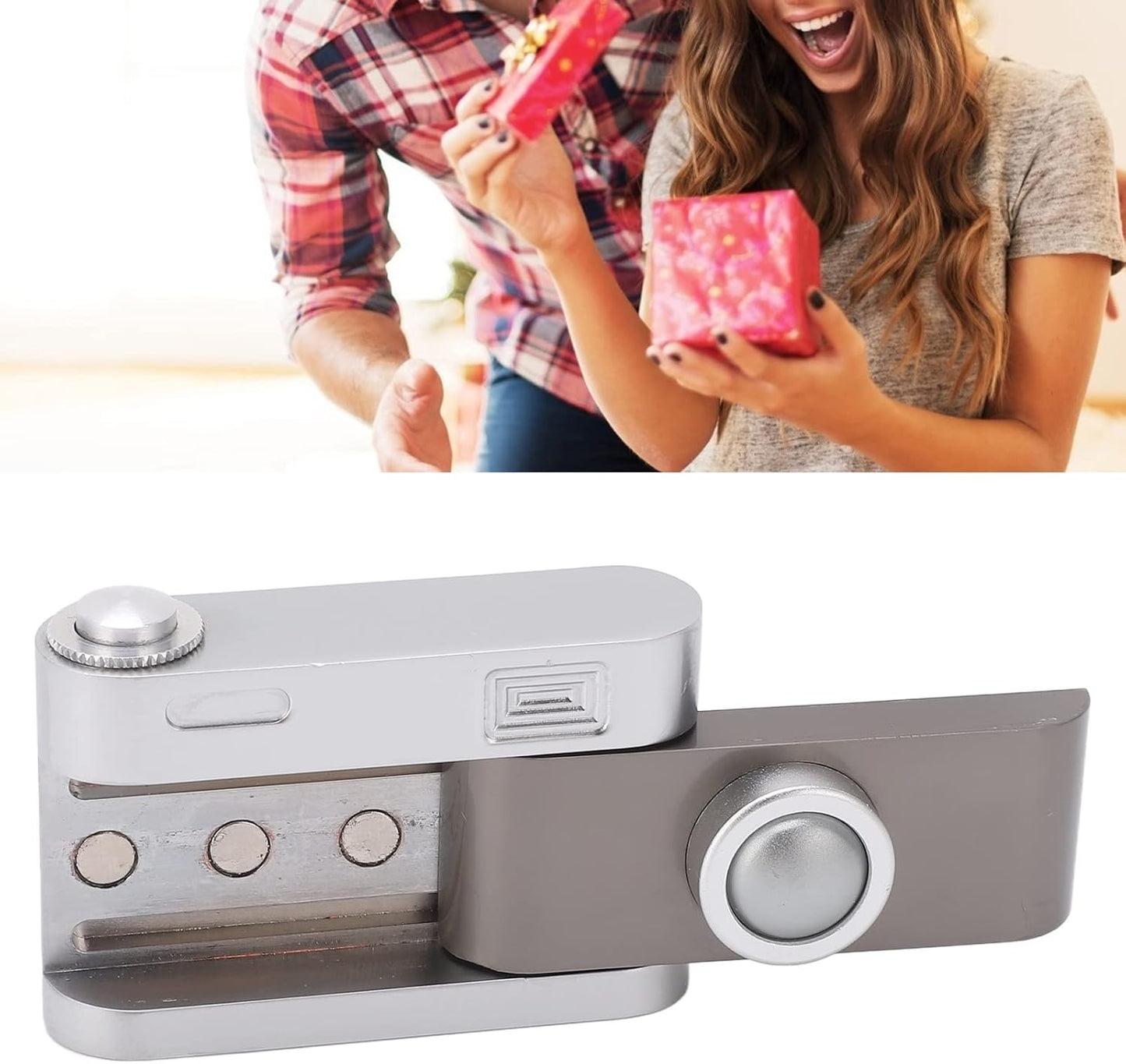 Adult Metal Press Click Anxiety Stress Relief Slider Toy Camera Shaped ADHD Push Slider Toy Sensory Toys Office Desk Toys