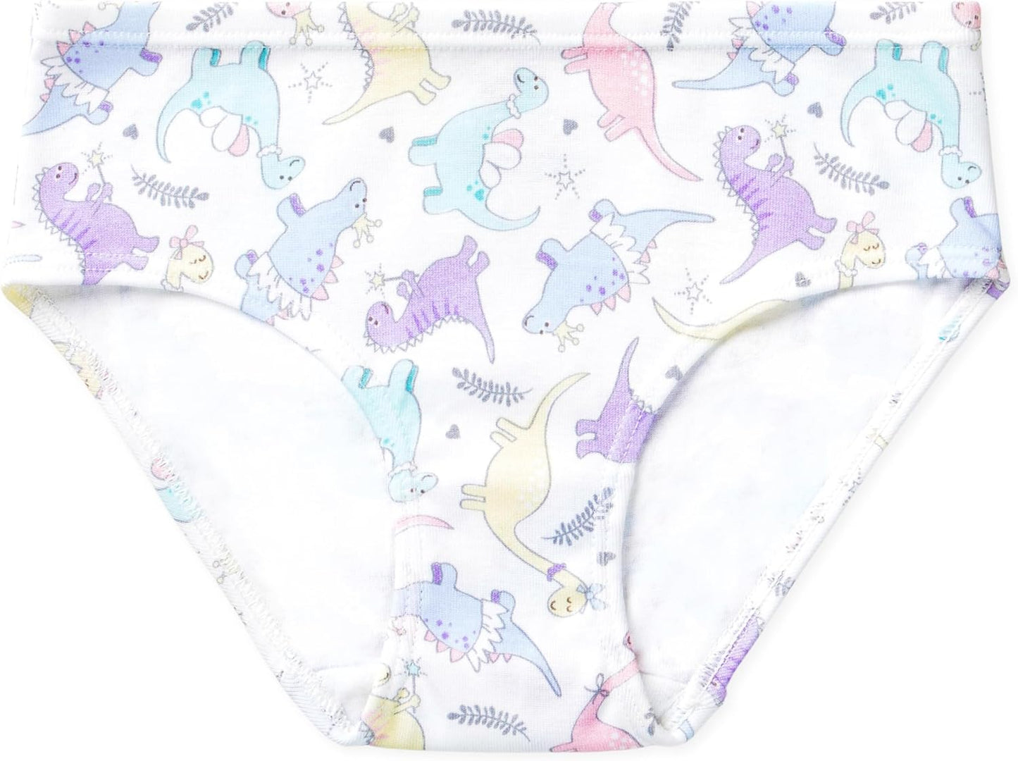 Lucky & Me Girls 100% Organic Cotton Underwear Briefs, Gracie 7 Pack