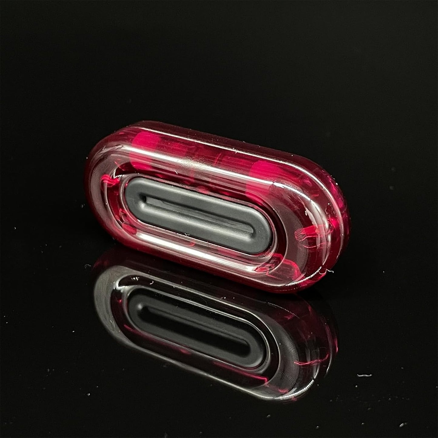 Transparent PC Push Game Haptic Slider EDC Fidget Clicker Adult Plastic Fidget Toys ADHD Tool Anti-Anxiety Office Desk Toys Adult Stress Relief Toys (Red)