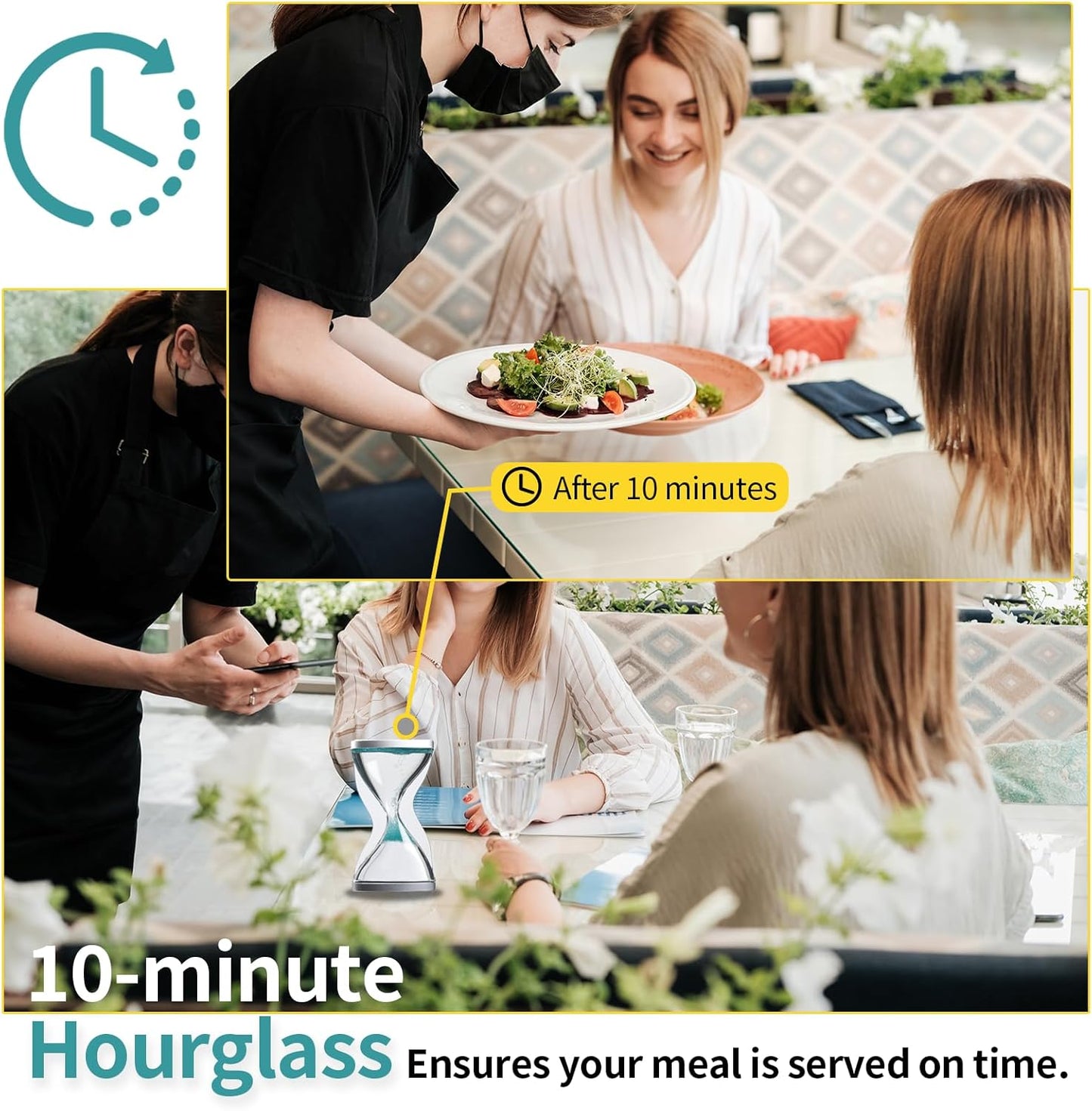 Sand Timer 10 Minute Hourglass Timer, Plastic Sand Clock 10 Minutes, Office pressure relief ornaments Sand Watch 10 Min, Hour Glass Sandglass Timer for Kids, Games, Classroom, Toothbrush Timer