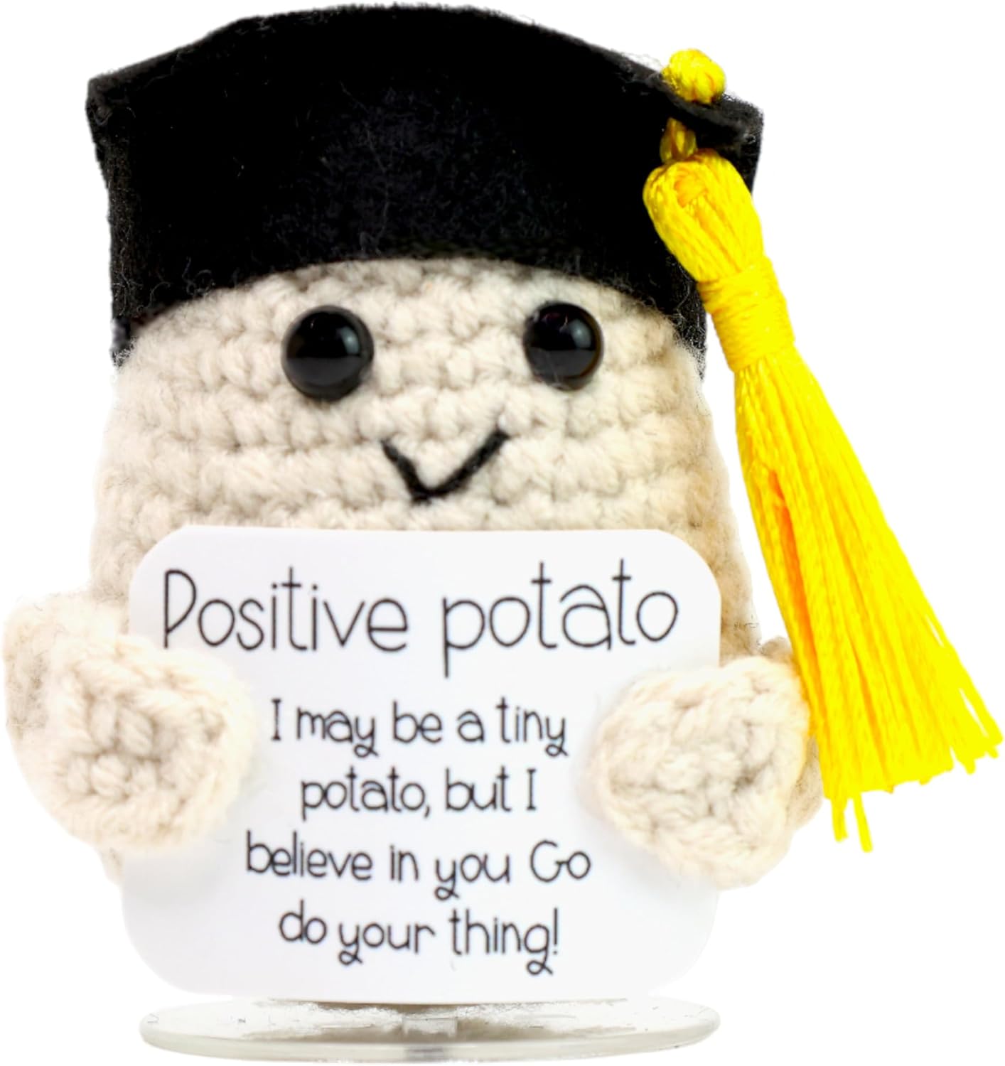 Graduation Gifts Positive Poato with Stand. Graduation Decorations, 2024 Graduation Gift. Office Desk Decor, Co Worker Gifts. Enouraging Emotional Su