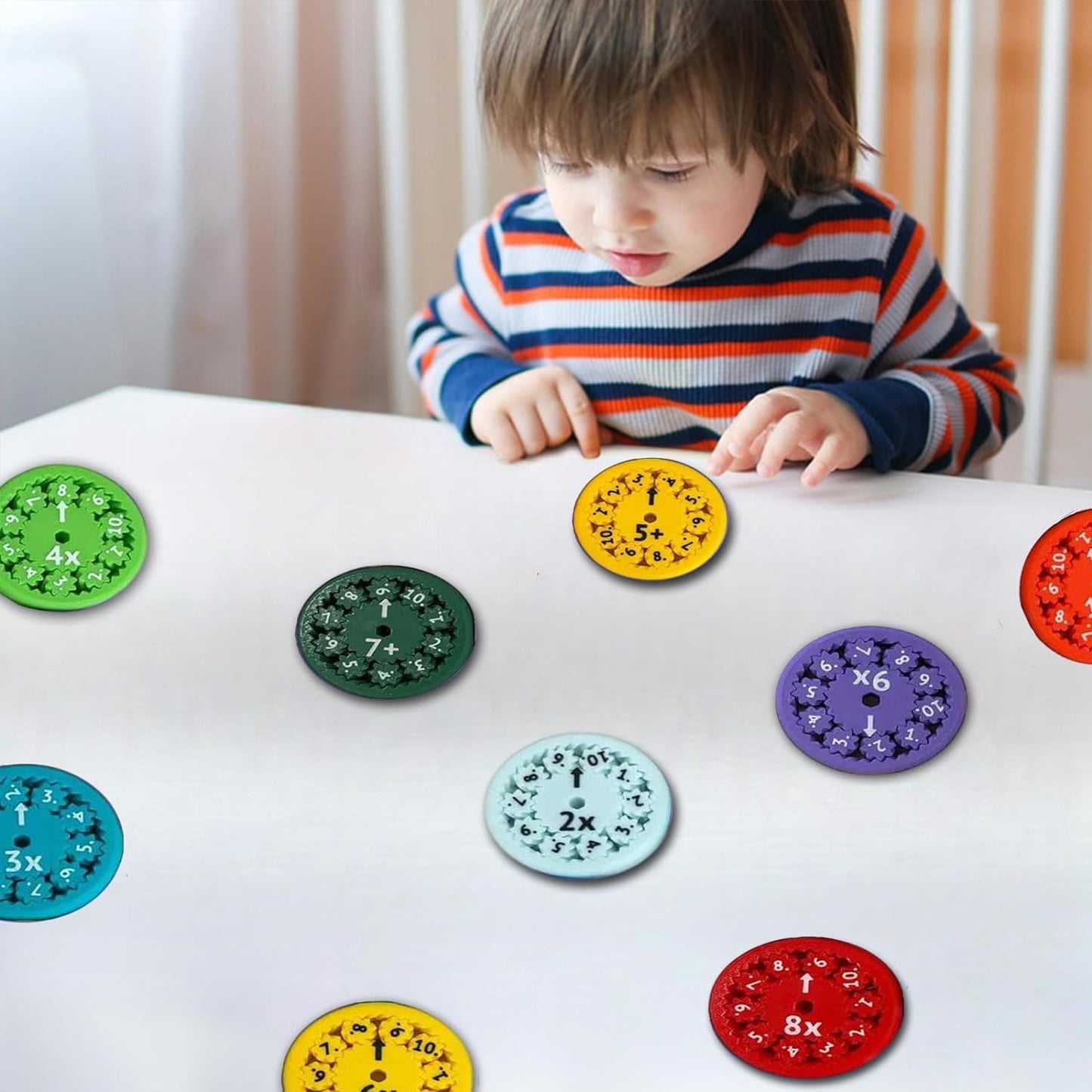 Math Facts Fidget Spinners, Multicolored Math Facts Fidget Spinners, Math Fact Fidget Spinners, Fidget Spinners for Kids, Math Games, Fidgeters Who are Learning Math (Multiply Or Divide 9pcs)