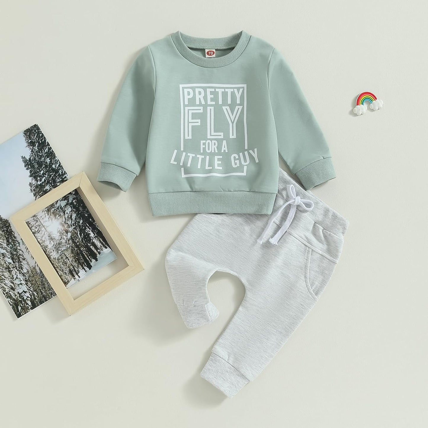 Baby Boy Clothes Fall 6 12 18 24 Months Football Long Sleeve Pullover Tops & Pant Sets Toddler Winter Outfits