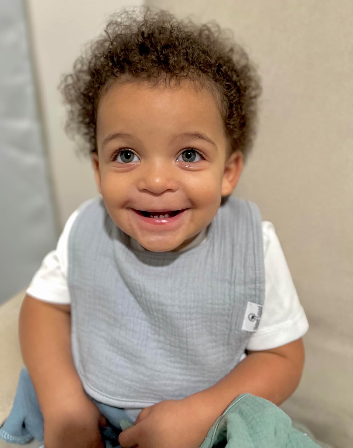 DiaperSquad's Baby Bibs for Drooling and Teething, Bibs for Boys, Baby Girl - Solid Cotton Baby Drool Bibs